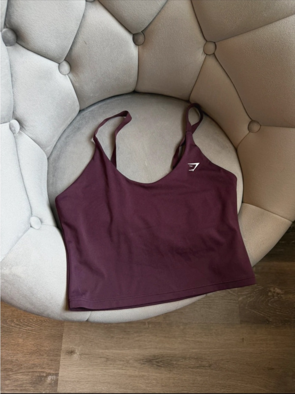 Gymshark cherry red  Scoop Neck Sports Crop Tank